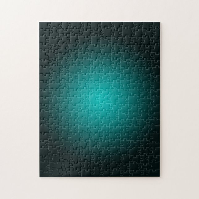 Quebra-cabeça Minialista Moderno do Gradiente Verde de Teal Ombr (Vertical)