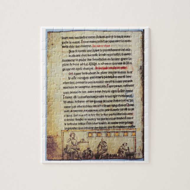 Quebra-cabeça Miniatura inglesa, "Medica", ilustrando um apoth (Vertical)