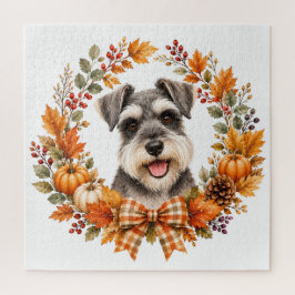 Quebra-cabeça Miniature Schnauzer Outono