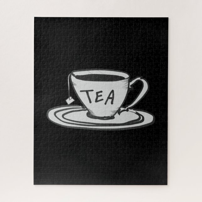 Quebra-cabeça Mínimo de Desenho do Tea Lover (Vertical)