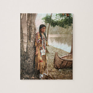 Quebra-cabeça Minnehaha 1897 Vintage Nativo Americano Hiawatha