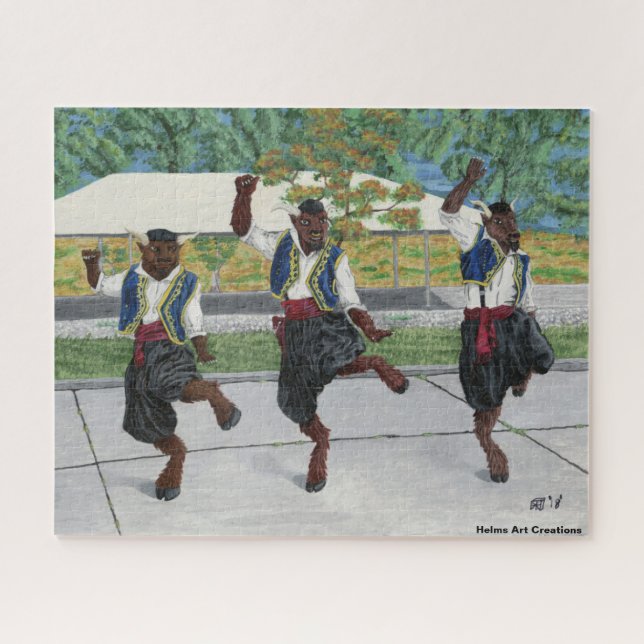 Quebra-cabeça Minotaurs Gregos Dançam Grande Fantasia Quebra-cab (Horizontal)