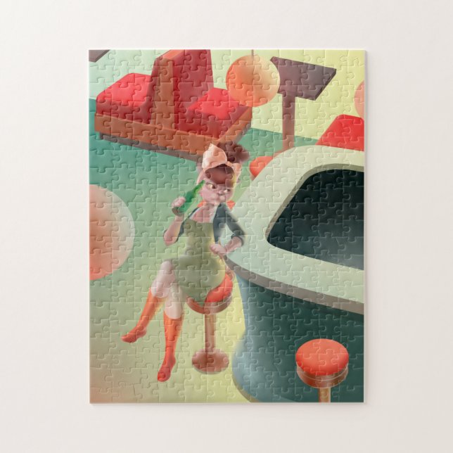 Quebra-cabeça Miss Meow - Bar Noturno (Vertical)