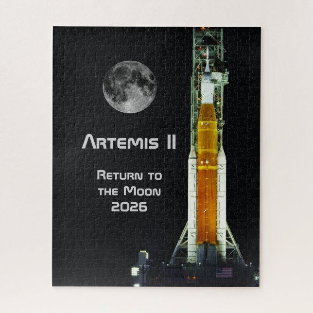 Quebra-cabeça Missão Artemis II na Lua (Vertical)