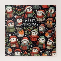 Mistletoe Pinguins bonitinhos de Natal