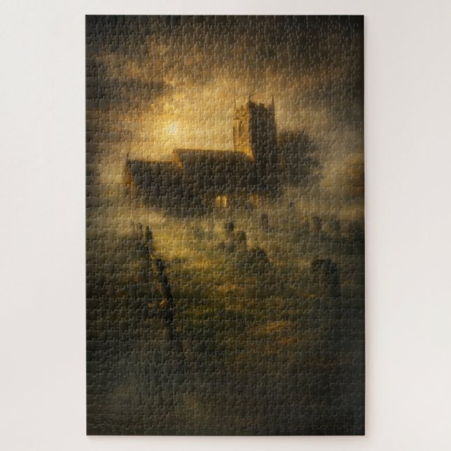 Quebra-cabeça Misty English Church Turner Style Jigsaw Puzzle (Vertical)