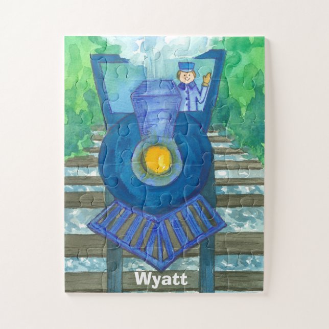 Quebra-cabeça Miúdos conhecidos feitos sob encomenda do trem (Vertical)