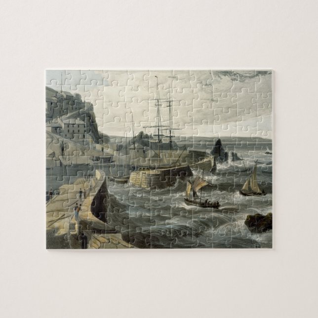 Quebra-cabeça Mivagissey, Cornualha, do volume VIII 'de um Voyag (Horizontal)