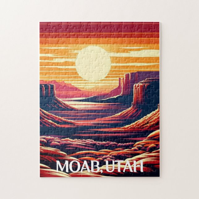 Quebra-cabeça Moab Utah National Parks Sunset Souvenir Gift (Vertical)
