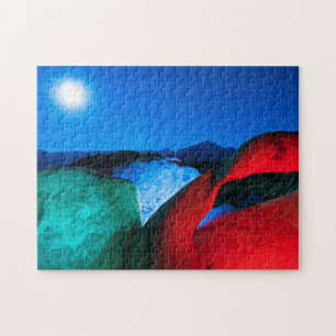 Quebra-cabeça Mobius Arch e Rocks Colinas do Alabama, Califórn