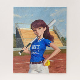 Quebra-cabeça Moça de Softball