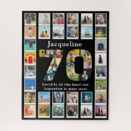 Quebra-cabeça Modelo de Fotografia da Família de Aniversário do 