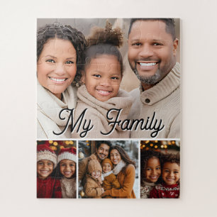 Quebra-cabeça Modelo de Fotos Personalizadas da Minha Família