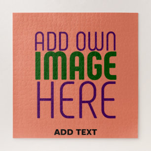 QUEBRA-CABEÇA MODELO DE TEXTO DE IMAGEM DE LARANJA DE CORAL EDIT