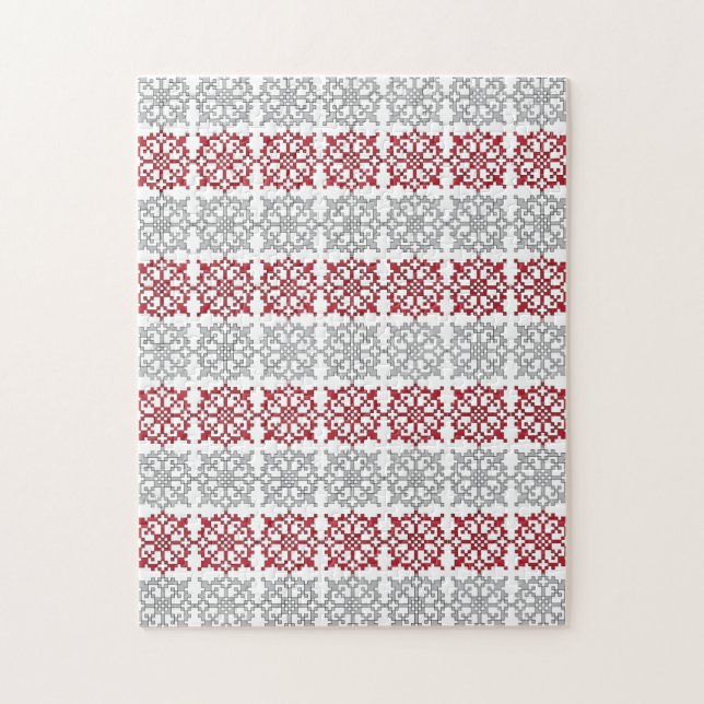 Quebra-cabeça Modelo geométrico I do sinal SUN letão tradicional (Vertical)