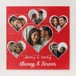 Quebra-cabeça Modelo Romântico de Seis Fotografias