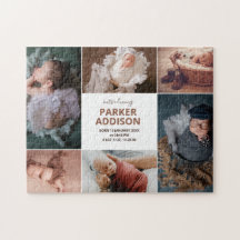 Modern 6 Fotografias Collage Grid Nascimento do Be