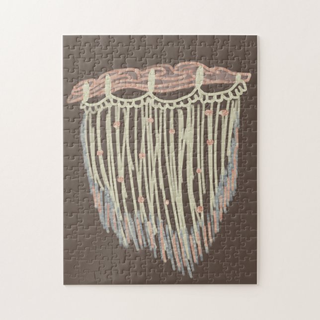 Quebra-cabeça Modern Boho Organic Macrame Art Doodles (Vertical)
