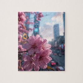 Quebra-cabeça Modern Cherry Blossom Puzzle | 500-Piece Floral Pu