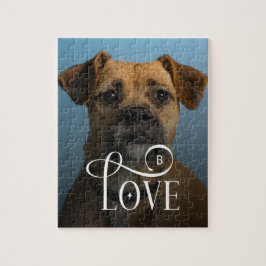 Quebra-cabeça Modern Love Custom Boxer Dog Pets Photo Monogram