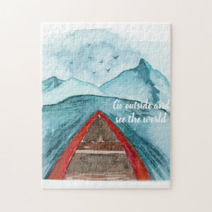 Quebra-cabeça Modern Watercolor Nature Veja A Cotação Mundial