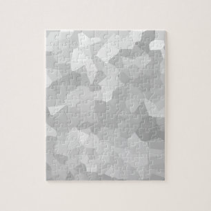 Quebra-cabeça Moderno - abstrato cinzento e branco da forma do