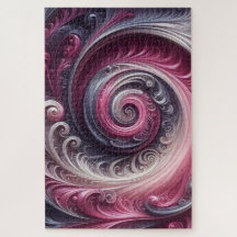 Moderno Abstrato Simples Redemoinho Rosa e Roxo