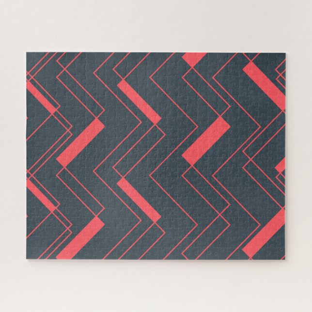 Quebra-cabeça Moderno, simples, abstrato, vibrante, padrão de te (Horizontal)