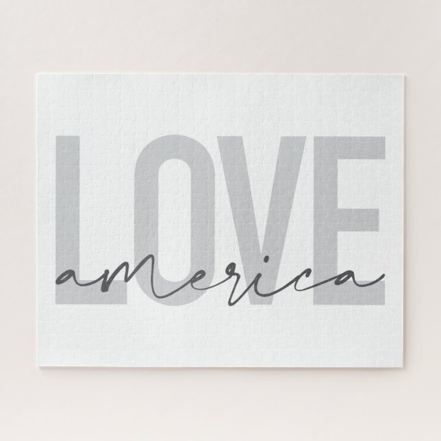 Quebra-cabeça Moderno, simples, chic, legal design da América do (Horizontal)