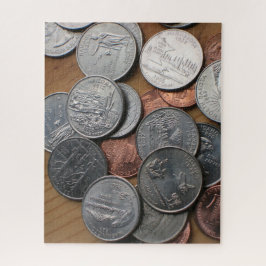 Quebra-cabeça - Moedas dos EUA na Mesa