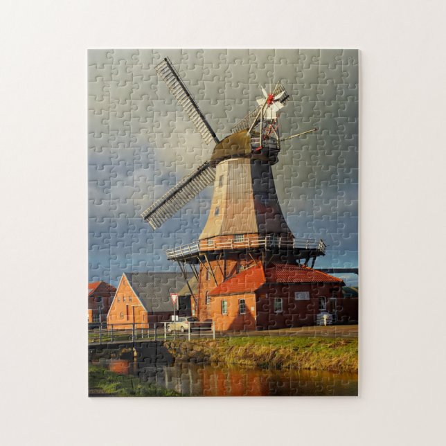 Quebra-cabeça Moinho de vento Ostfriesland Holandês Moer Grão (Vertical)