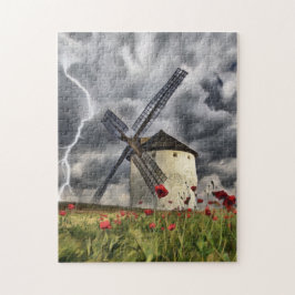 Quebra-cabeça Moinho Espanhol Numa Tempestade