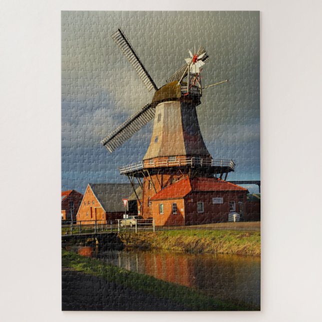 Quebra-cabeça Moinho Ostfriesland Holandês Moer Grãos Puzzle Jig (Vertical)