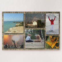 Moldura de Foto Personalizada Colagem Puzzle Jigsa