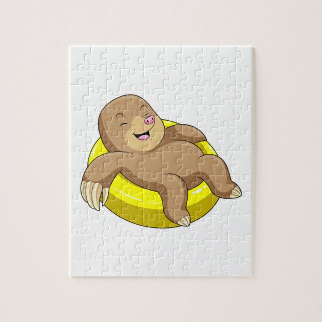 Quebra-cabeça Mole Nadando com Lifebuoy (Vertical)