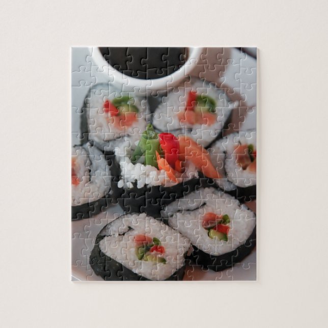 Quebra-cabeça Molho de Restaurante Japonês de Sushi (Vertical)