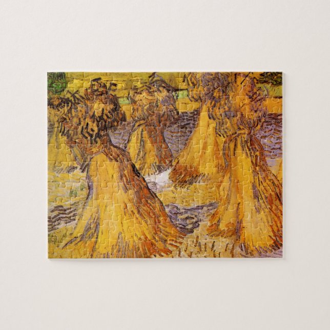 Quebra-cabeça Molinetes de Trigo por Vincent van Gogh (Horizontal)