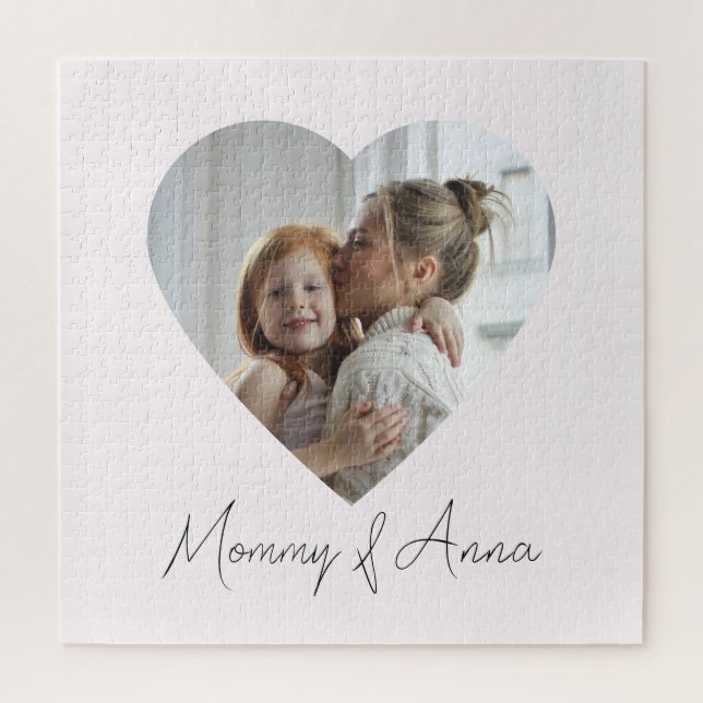 Quebra-cabeça Mommy Custom Name & Photo Puzzle (Vertical)