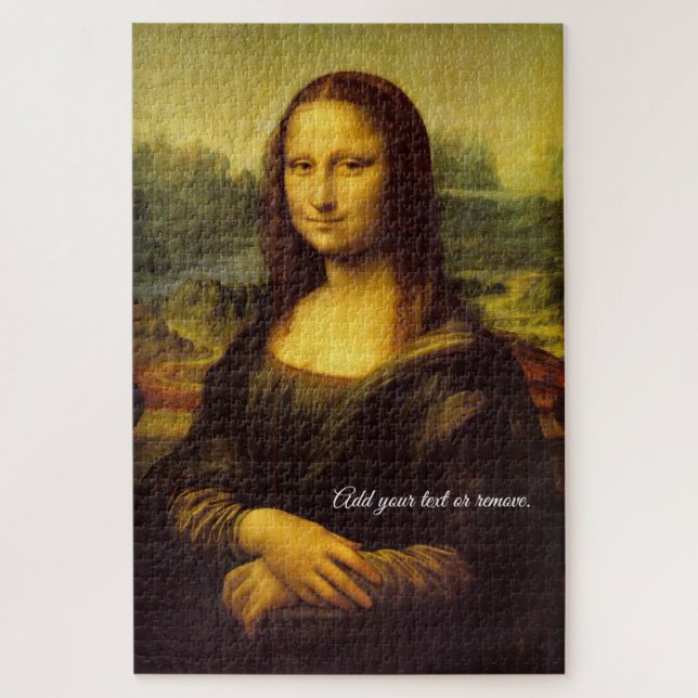Quebra-cabeça "Mona Lisa", do pintor Renascentista Da Vinci, (Vertical)