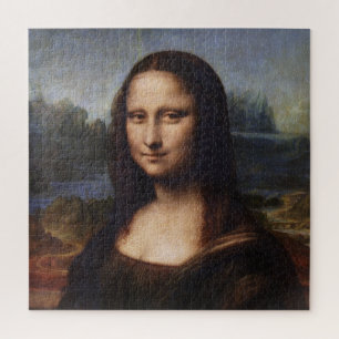 Quebra-cabeça Mona Lisa & Leonardo da Vinci/vintage Itália
