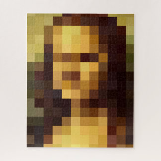 Quebra-cabeça Mona Lisa pixel art Leonardo da Vinci, La Gioconda