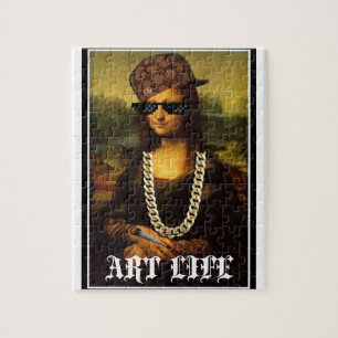 Quebra-cabeça Mona Lisa Thug Life Art Life
