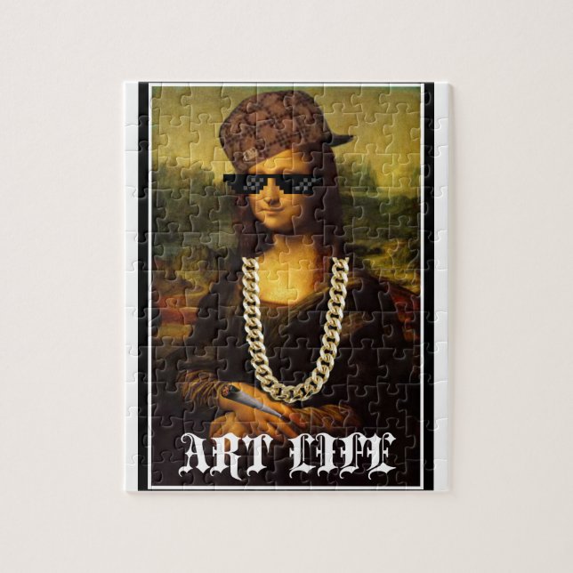 Quebra-cabeça Mona Lisa Thug Life Art Life (Vertical)