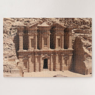 Quebra-cabeça monastery petra jordan