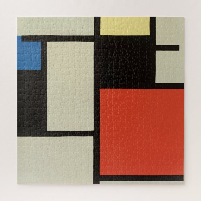 Quebra-cabeça Mondrian Composition Modern Abstrato Pintura (Vertical)