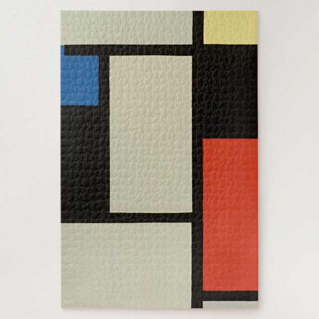 Quebra-cabeça Mondrian Composition Modern Abstrato Pintura (Vertical)