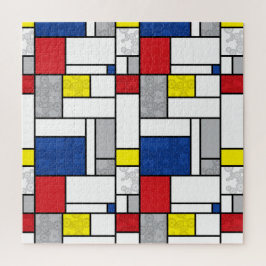 Quebra-cabeça Mondrian Retro Circles Minimalist De Stijl Mod Art