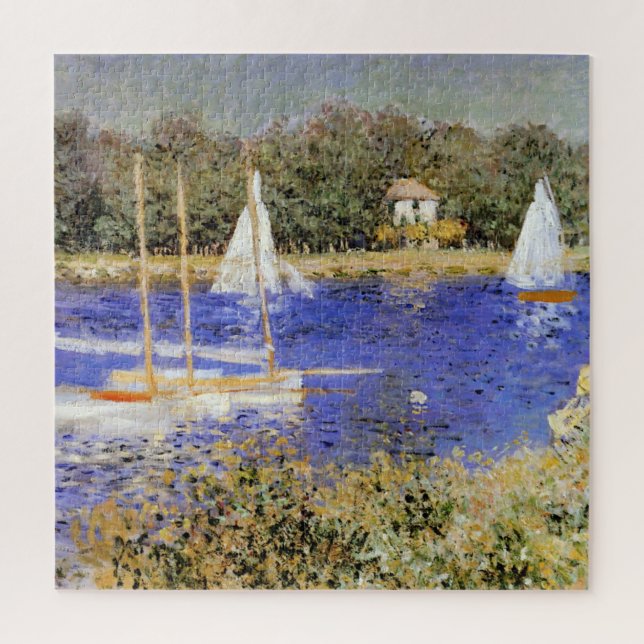 Quebra-cabeça Monet - A Bacia do Argenteuil, pintura de arte (Vertical)