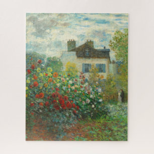 Quebra-cabeça Monet Artists Garden in Argenteuil Painting