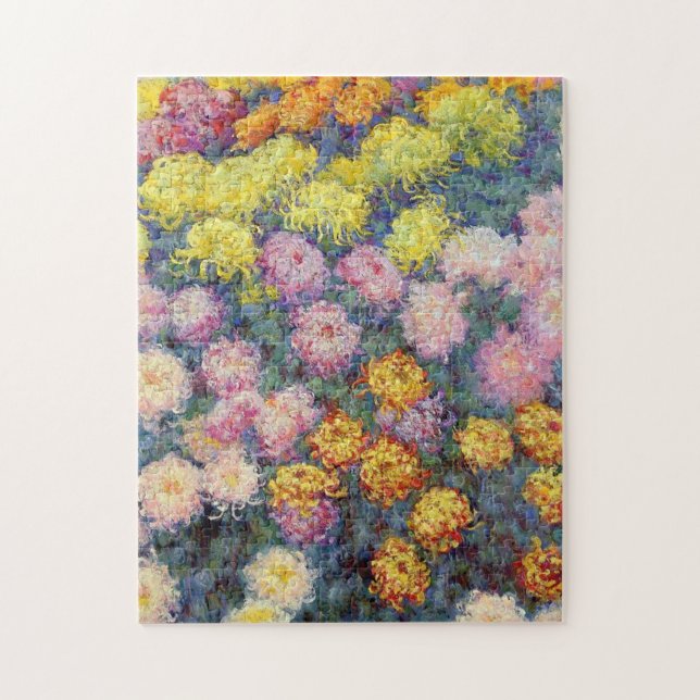 Quebra-cabeça Monet - Cama de Chrysanthemum (Vertical)